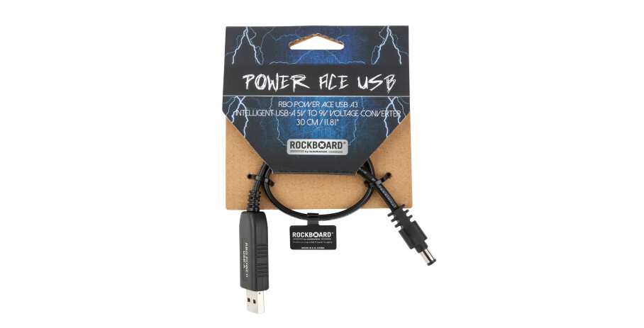 RockBoard Power Ace Intelligent USB-A 5V to 9V Voltage Converter, 30 cm