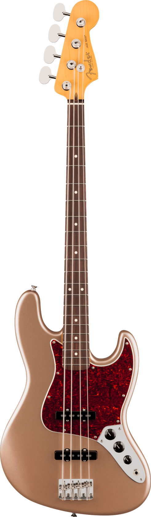 Fender American Professional Classic Jazz Bass, Faded Firemist Gold RW