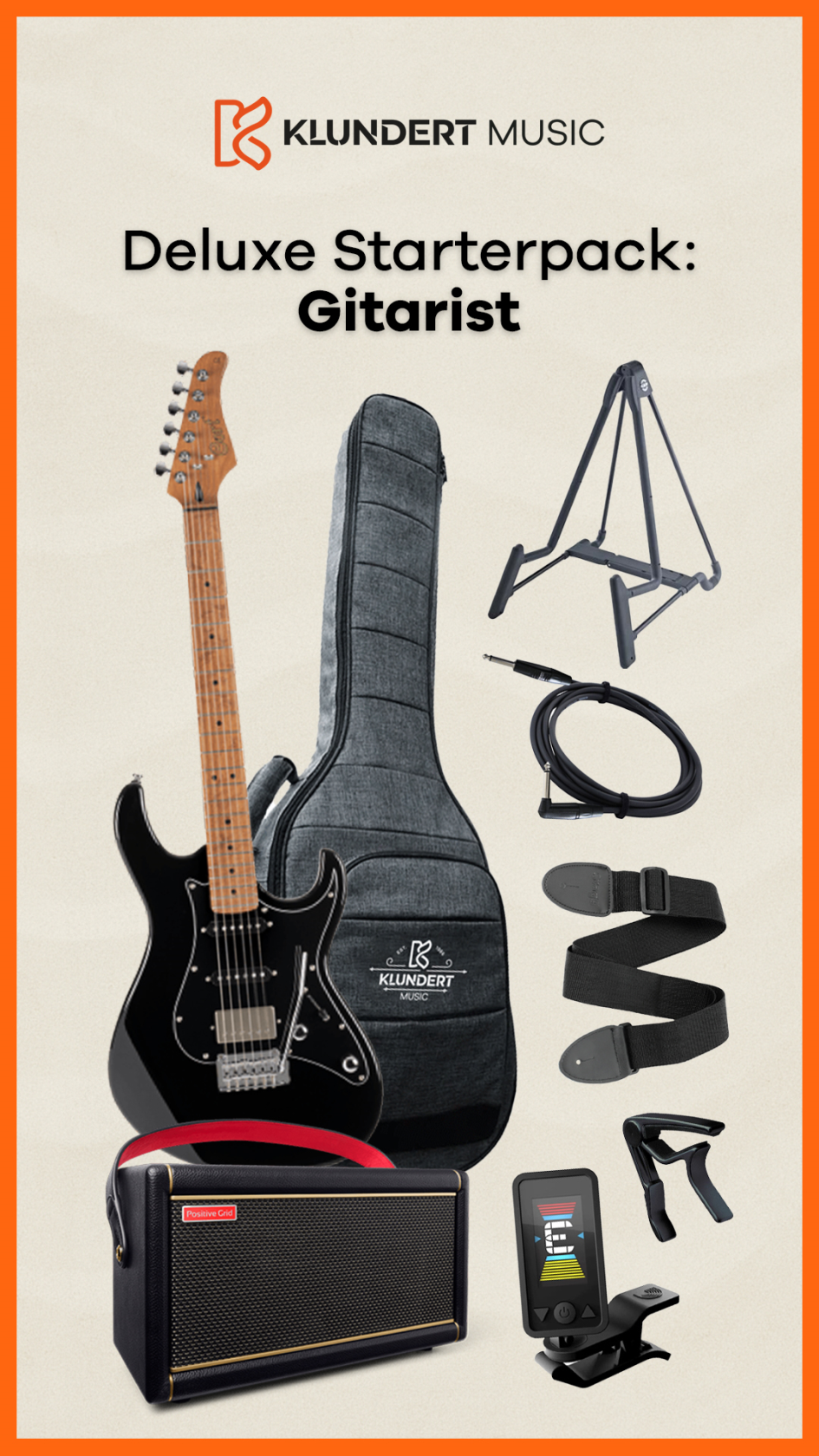 Cort Deluxe Startersset Elektrische Gitaar (Black) afbeelding