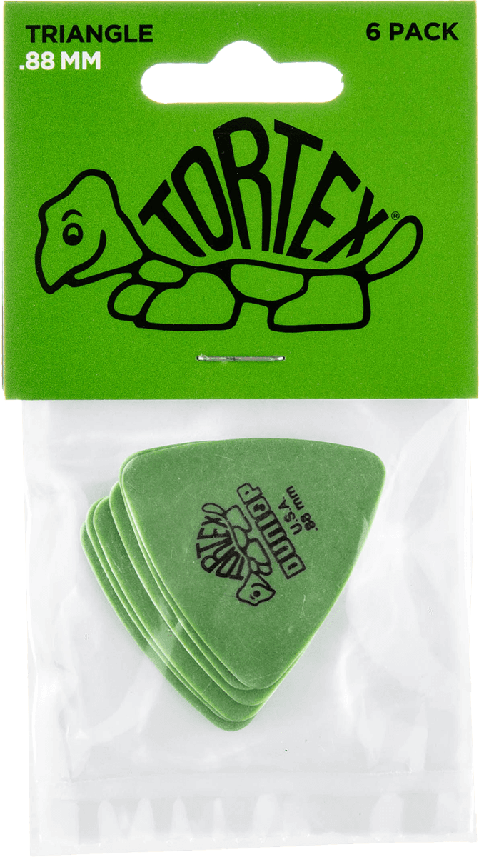 Dunlop 431P88 Tortex Triangle Plectrum 0.88mm 6-Pack
