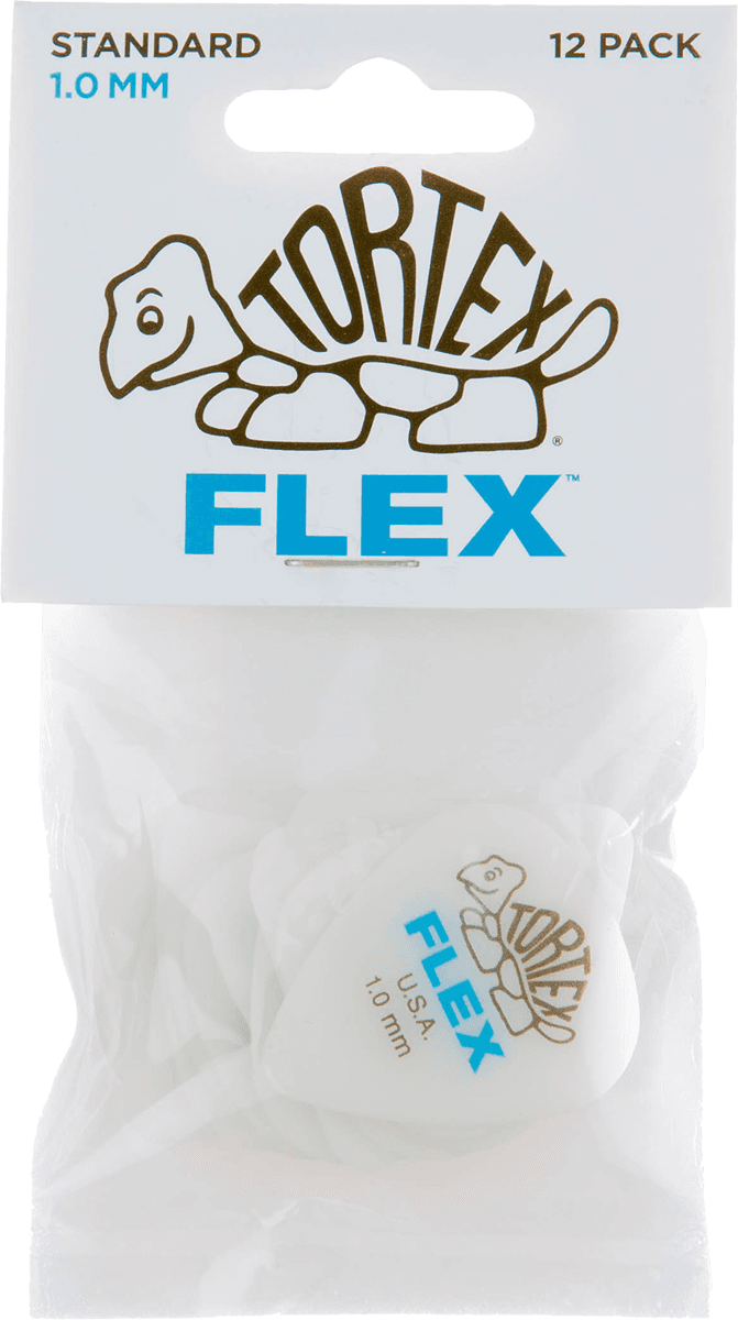 Dunlop 428P100 Tortex Flex Standard Plectrum 1.00mm 12-Pack