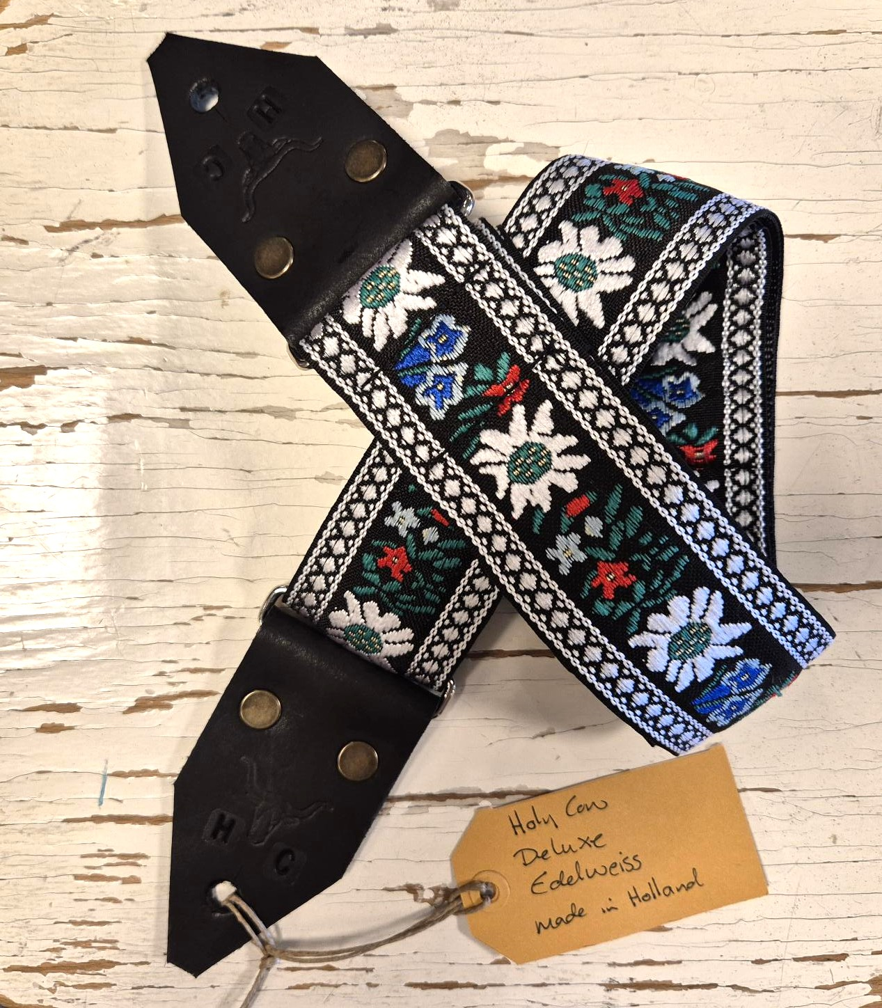 Holy Cow Straps Deluxe Edelweiss