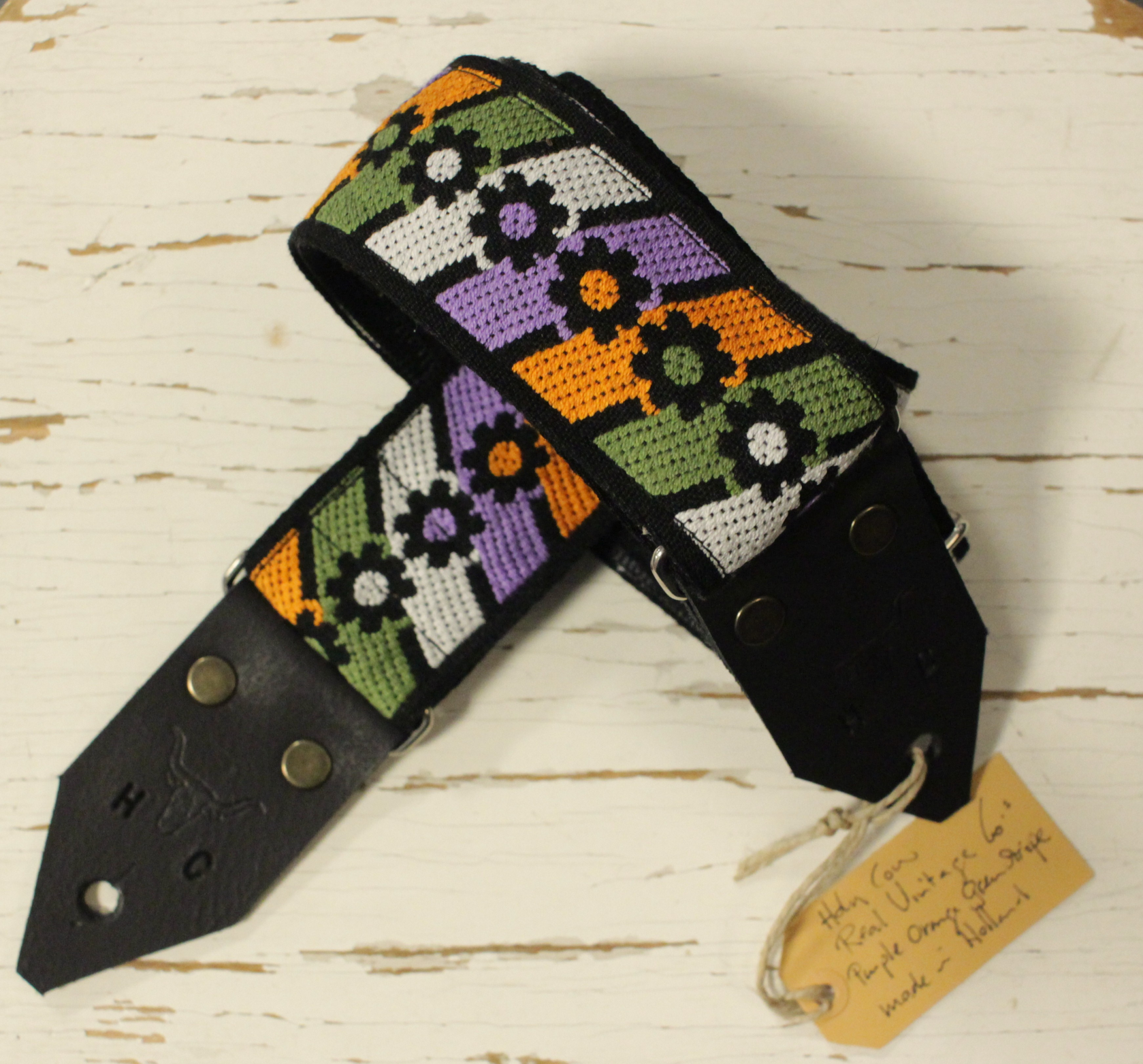 Holy Cow Straps 60's Purple Orange Green Stripes afbeelding