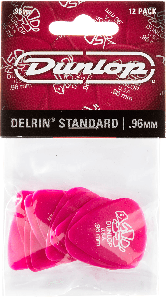 Dunlop 41P96 Delrin Plectrum 0.96mm 12-Pack