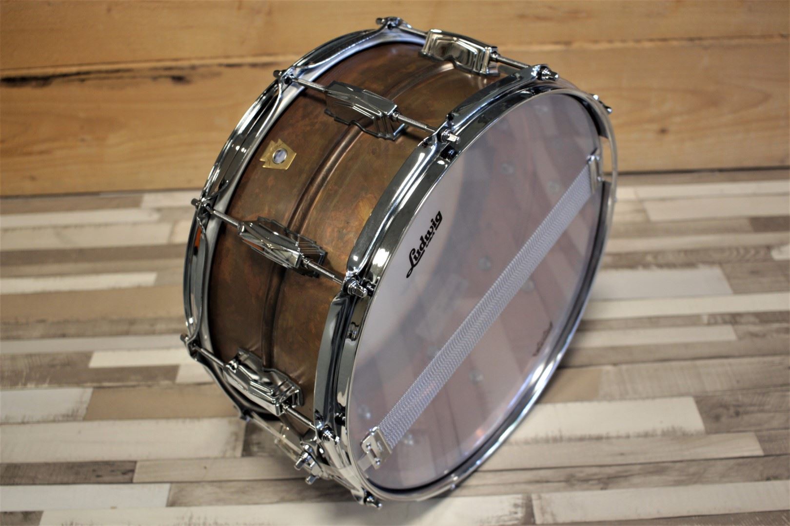 Ludwig LC663 14x6.5 Copperphonic Raw Patina afbeelding