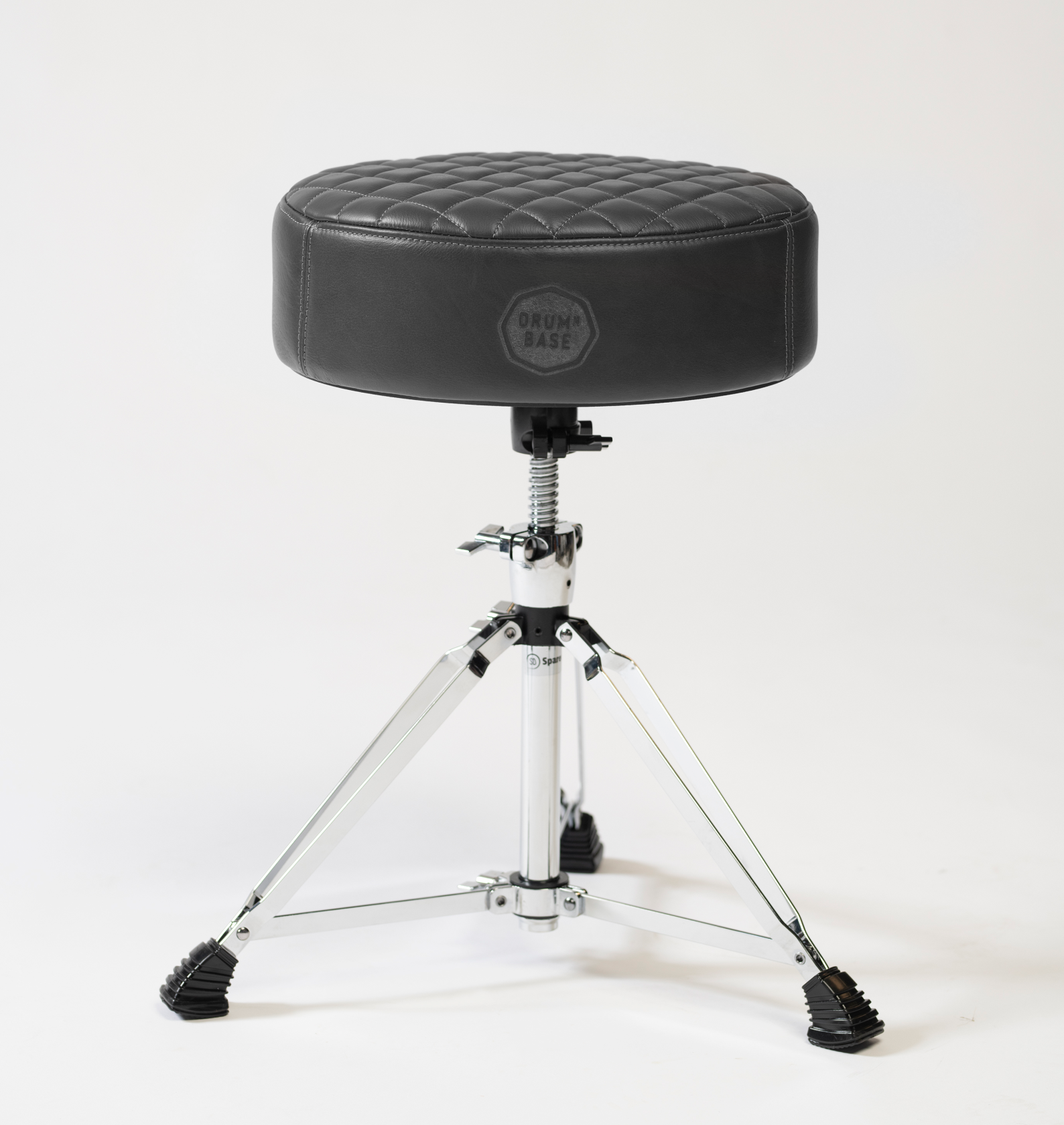 DRUMnBASE Full Grain Leather Drum Throne, Grey afbeelding