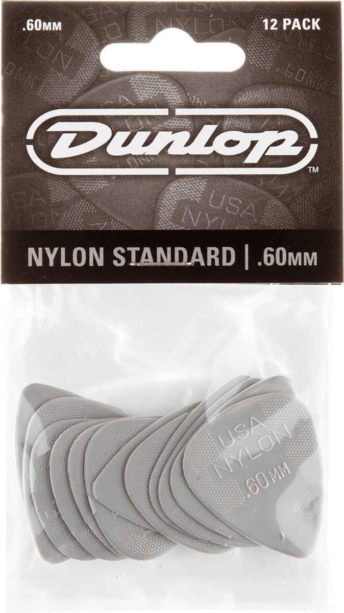 Dunlop Nylon Standard .60 Plectrum 12-Pack