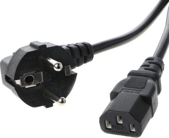 TDM eurokabel, C13 stroomkabel, 1.8 mtr.