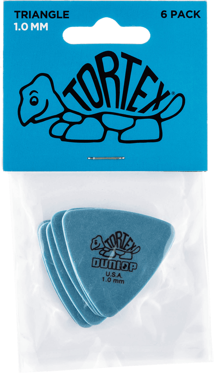 Dunlop 431P100 Tortex Triangle Plectrum 1.00mm 6-Pack