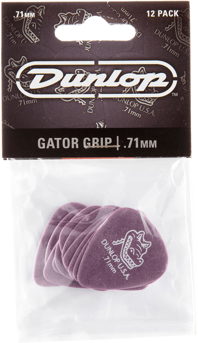 Dunlop 417P71 Gator Grip Plectrum 0.71mm 12-Pack