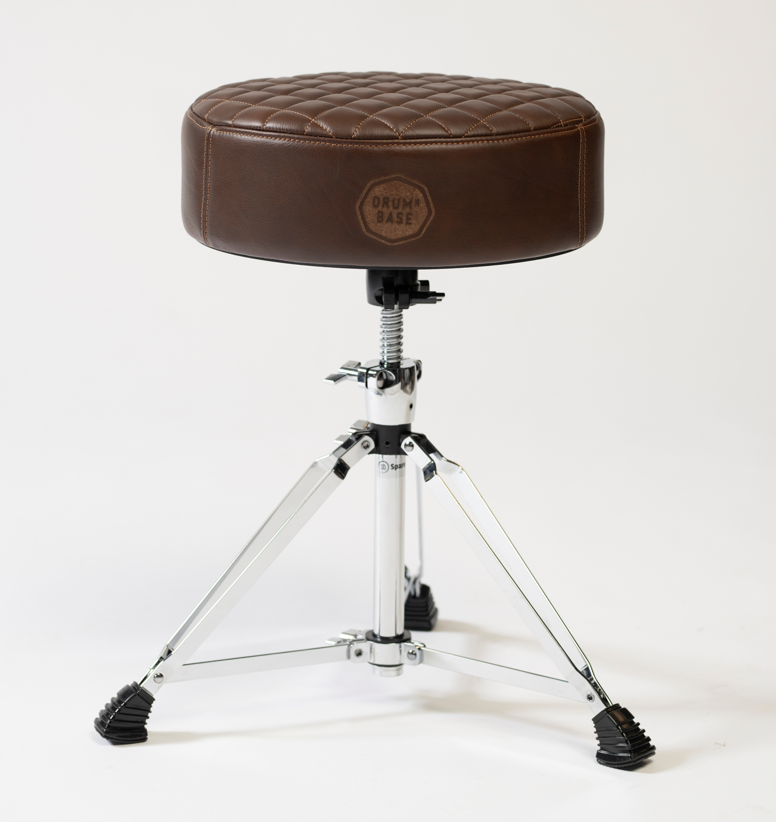DRUMnBASE Full Grain Leather Drum Throne, Brown afbeelding