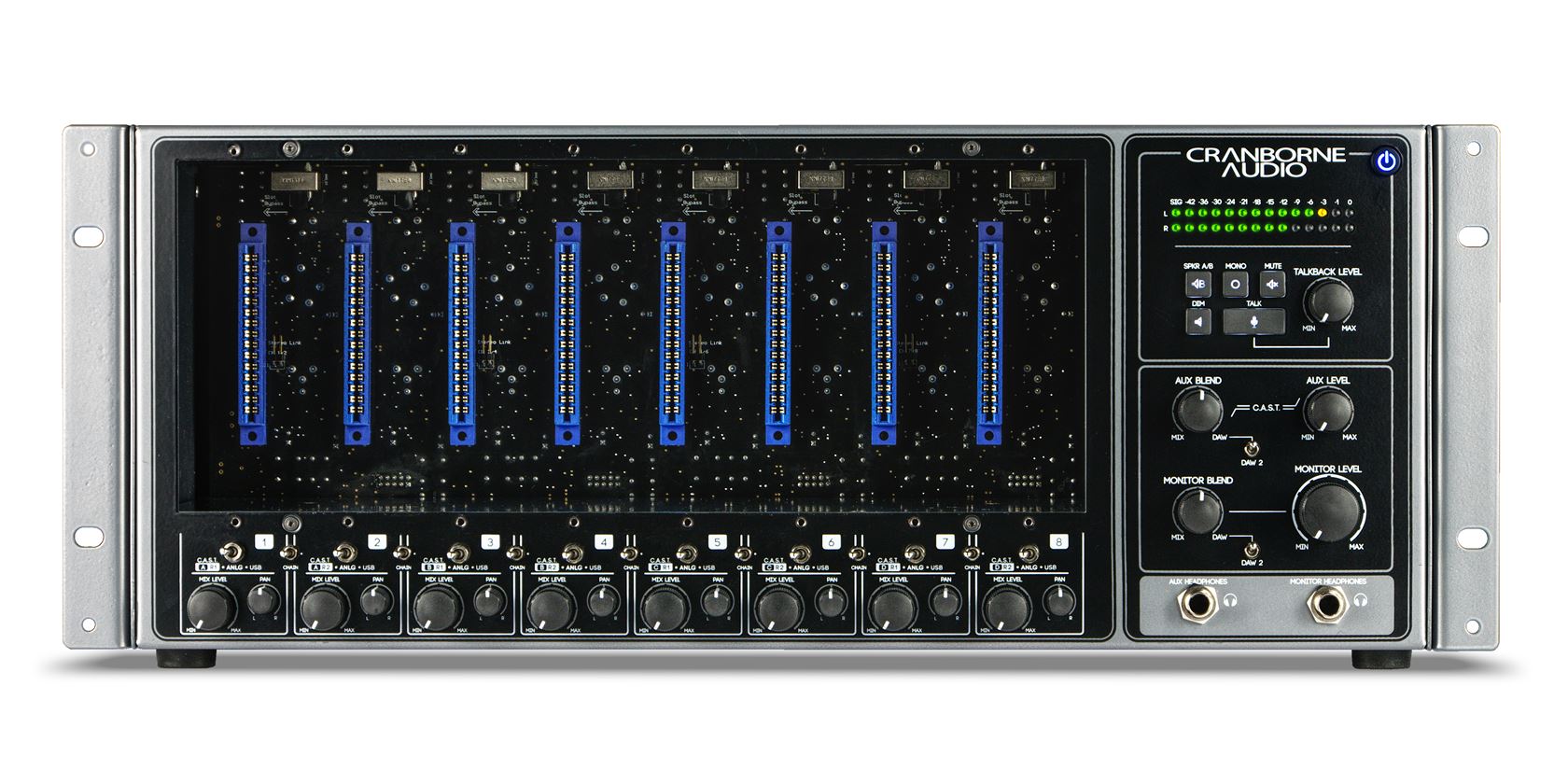 Cranborne Audio 500R8 audio interface met 500 series rack