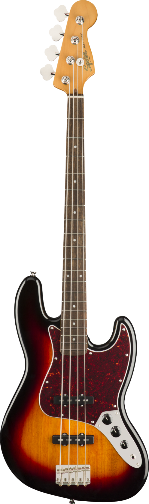 Klundertmusic Squier Classic Vibe '60s Jazz Bass, 3-Color Sunburst, Laurel Fingerboard aanbieding