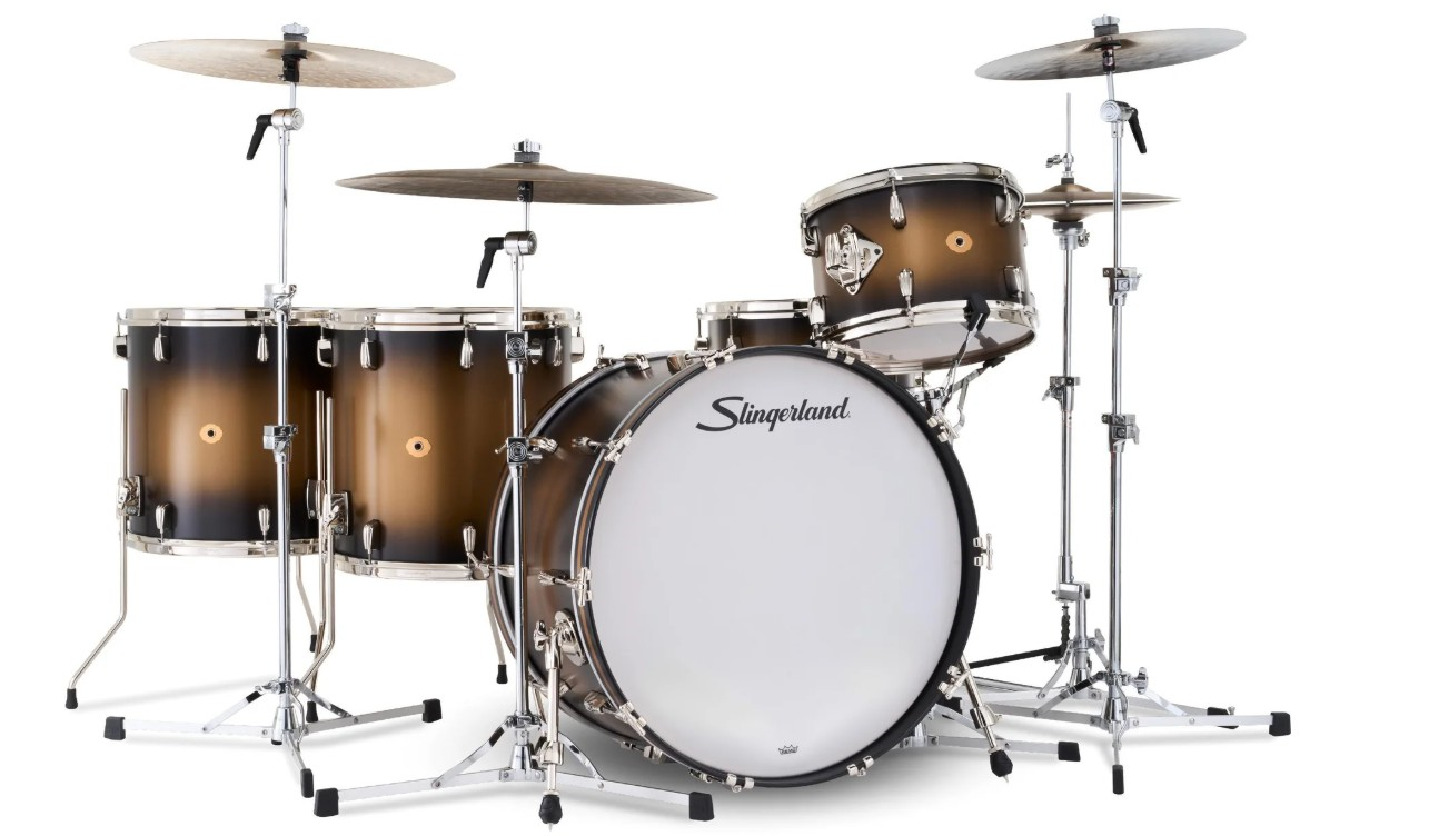Slingerland Radio King, Black And Gold Laquer