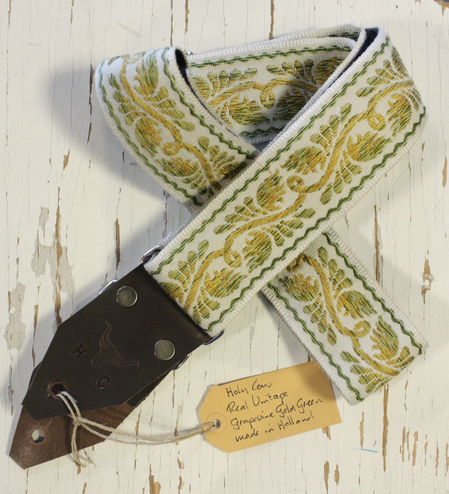 Holy Cow Straps 60's Grapevine Gold Green afbeelding