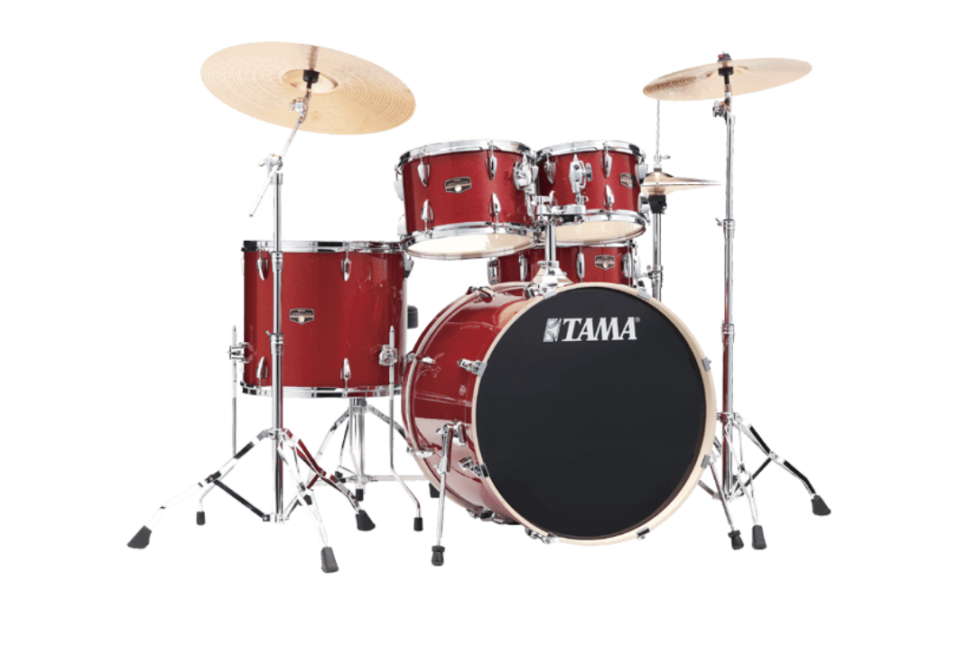 Tama Imperialstar, Burnt Red Mist, Incl. Hardware en Bekkens