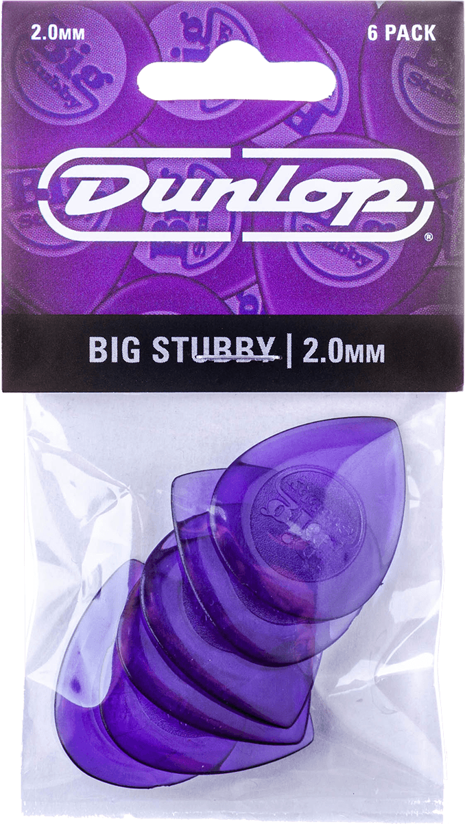 Dunlop 475P2 Big Stubby Plectrum 2.0mm 6-Pack