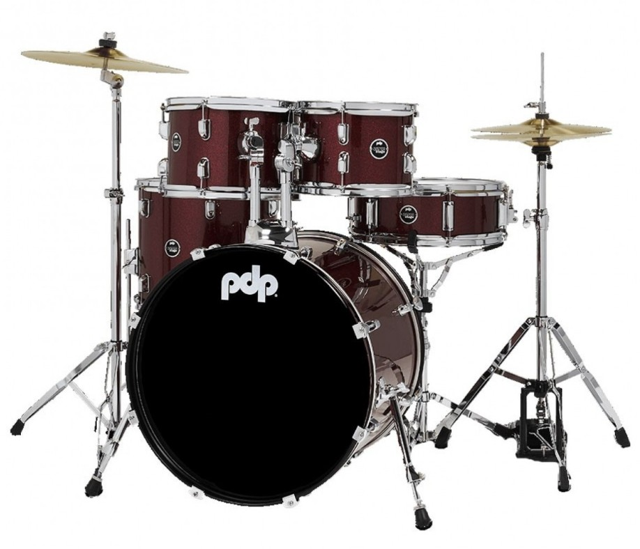PDP Center Stage, Ruby Red Sparkle, Incl. Hardware en Bekkens