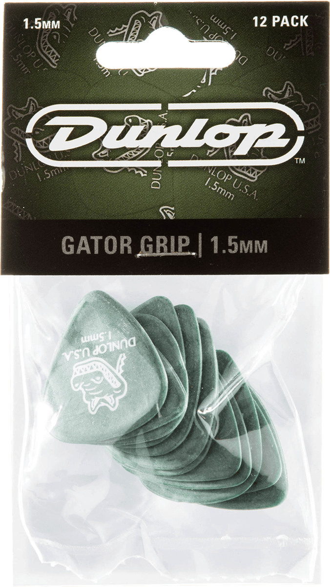 Dunlop 417P150 Gator Grip Plectrum 1.50mm 12-Pack