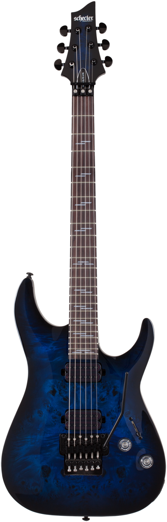 Schecter Omen Elite 6 FR, See Thru Blue Burst