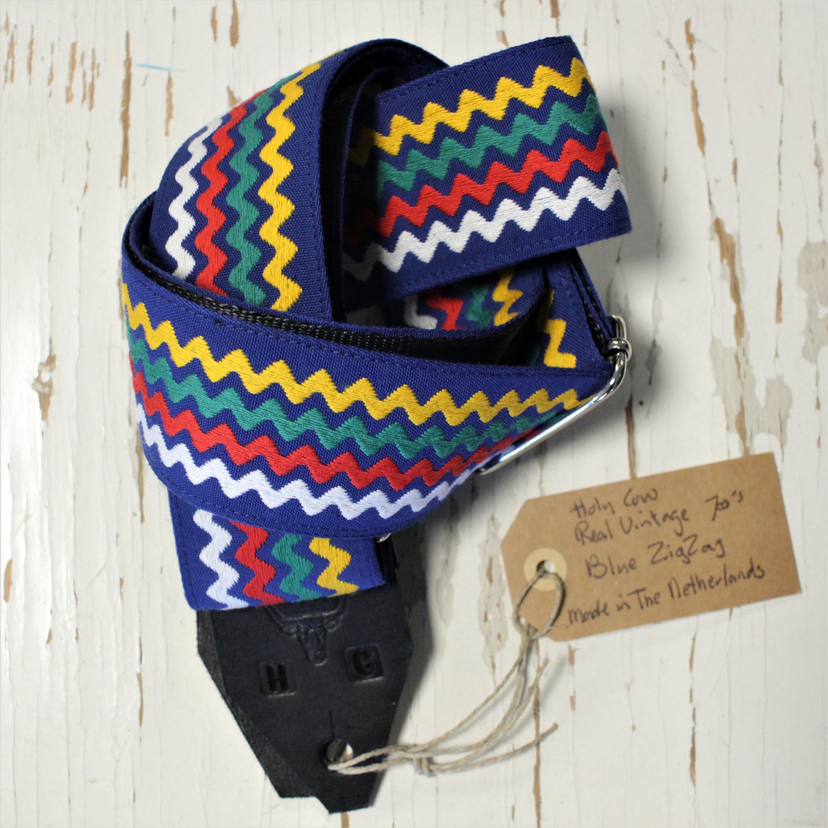 Holy Cow Straps 70's Blue Zig Zag afbeelding