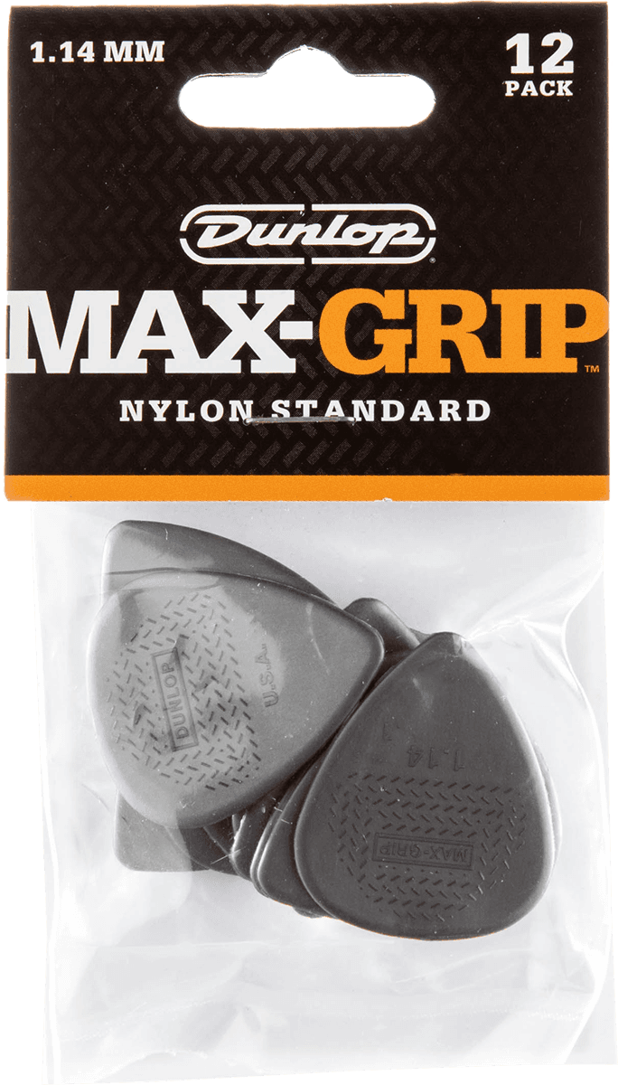 Dunlop 449P114 Max Grip Plectrum 1.14mm 12-Pack afbeelding