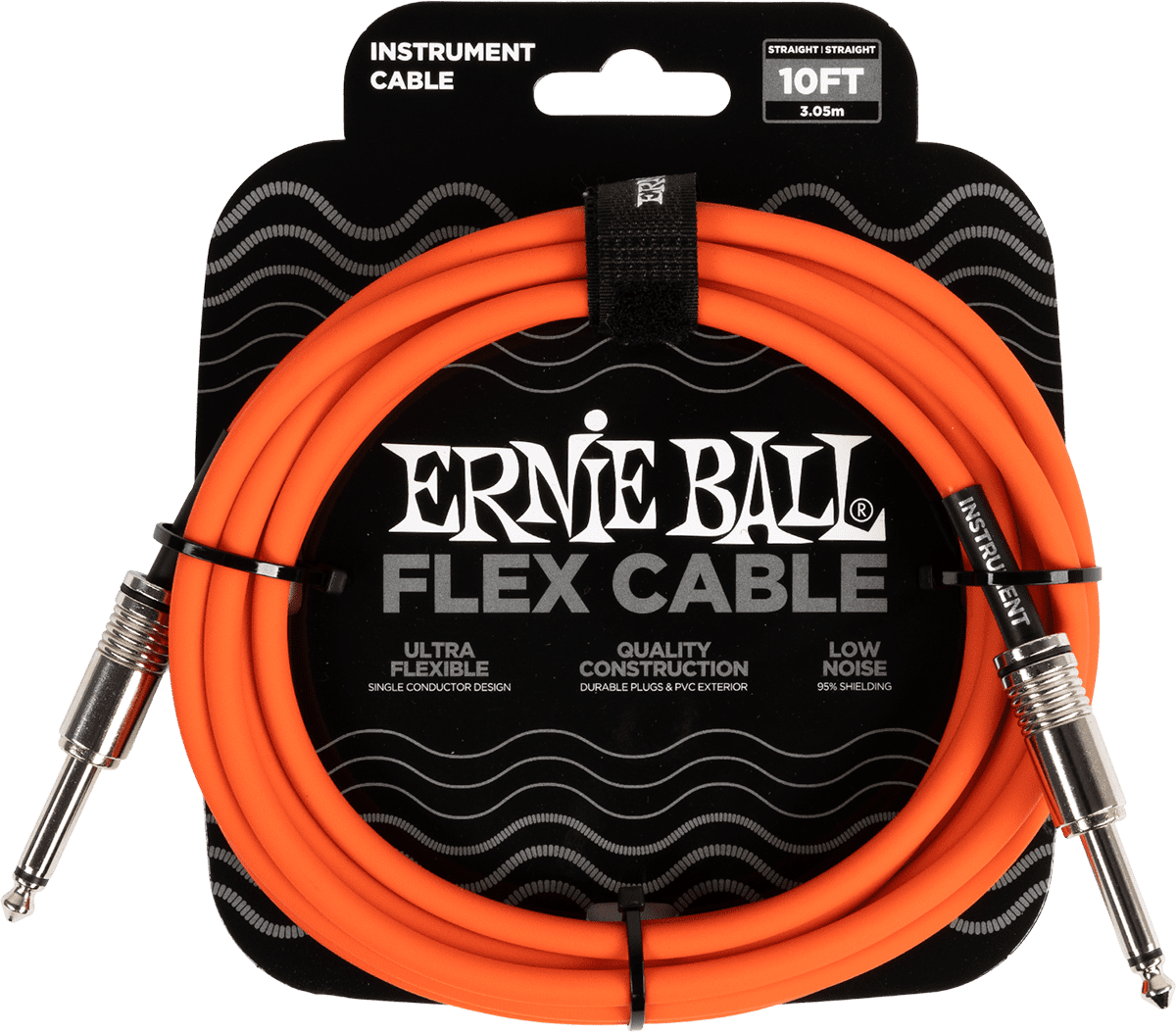 Ernie Ball 6416 Flex Cable 3 meter instrumentkabel oranje