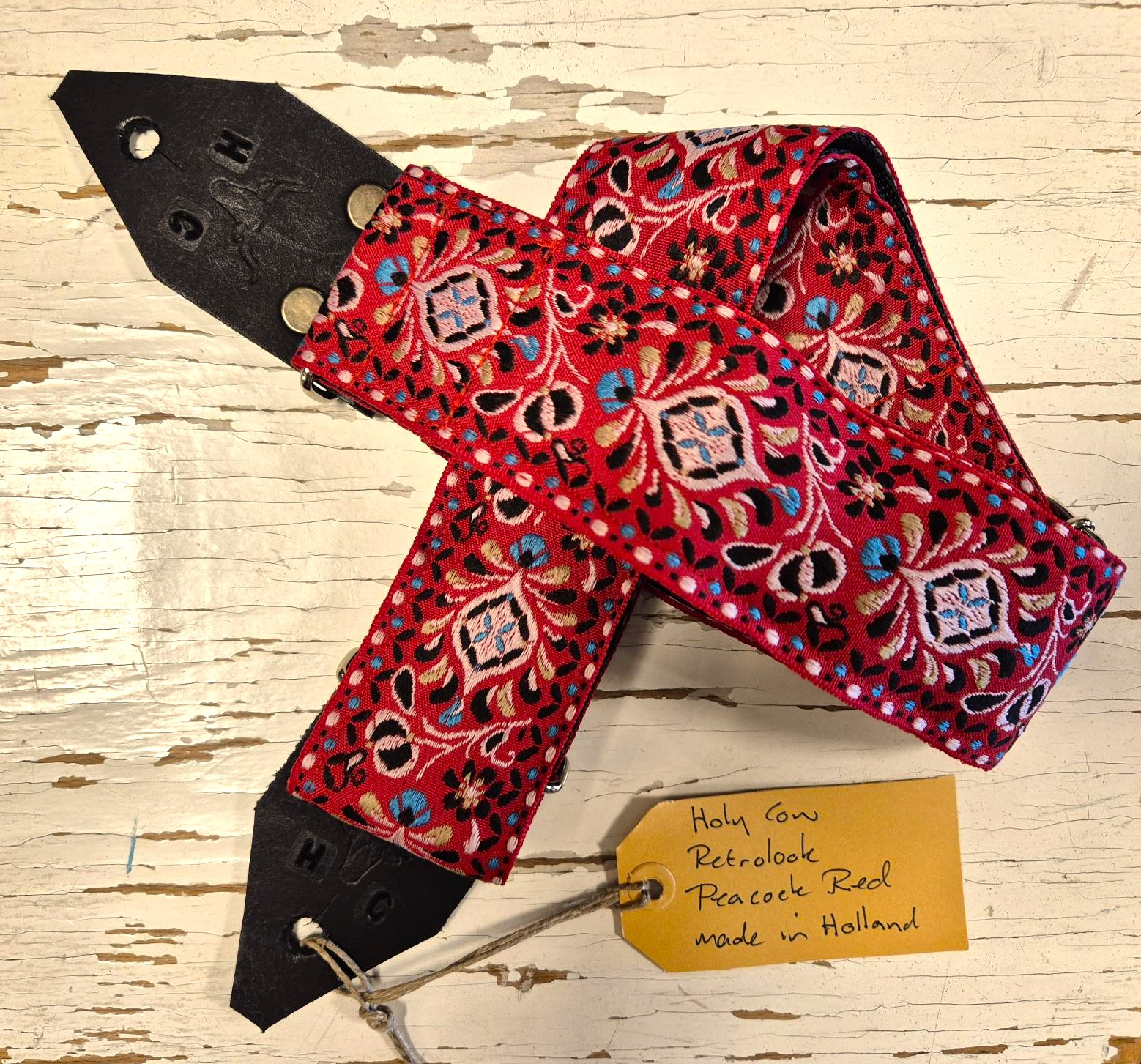 Holy Cow Straps Peacock Red