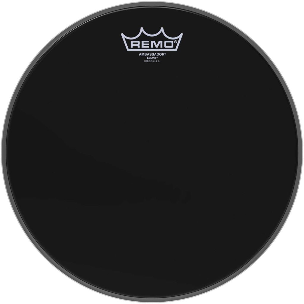 Remo 12" Ambassador Ebony, ES-0012-00