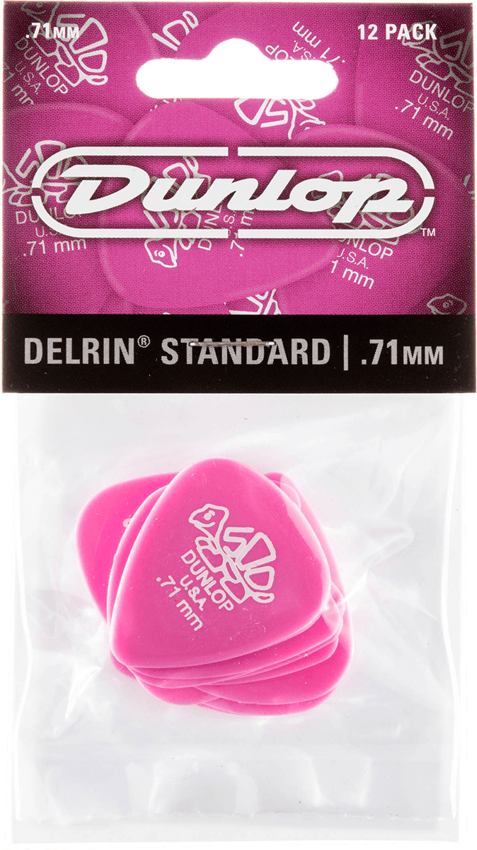 Dunlop 41P71 Delrin Plectrum 0.71mm 12-Pack