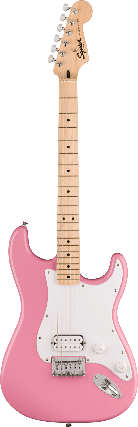 Klundertmusic Squier Sonic Stratocaster Hardtail Humbucker, Flash Pink MN aanbieding