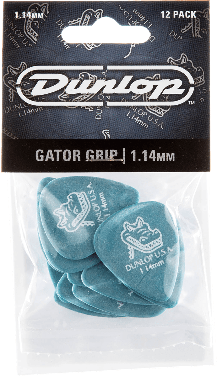 Dunlop 417P114 Gator Grip Plectrum 1.14mm 12-Pack