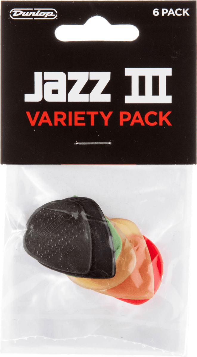 Dunlop PVP103 Jazz III Variety Plectrum 6-Pack