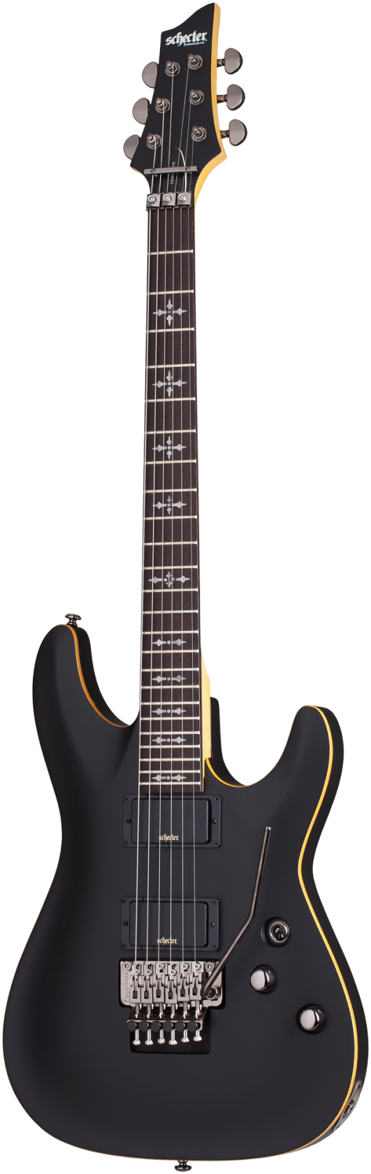 Schecter Demon-6 FR, Aged Black Satin afbeelding