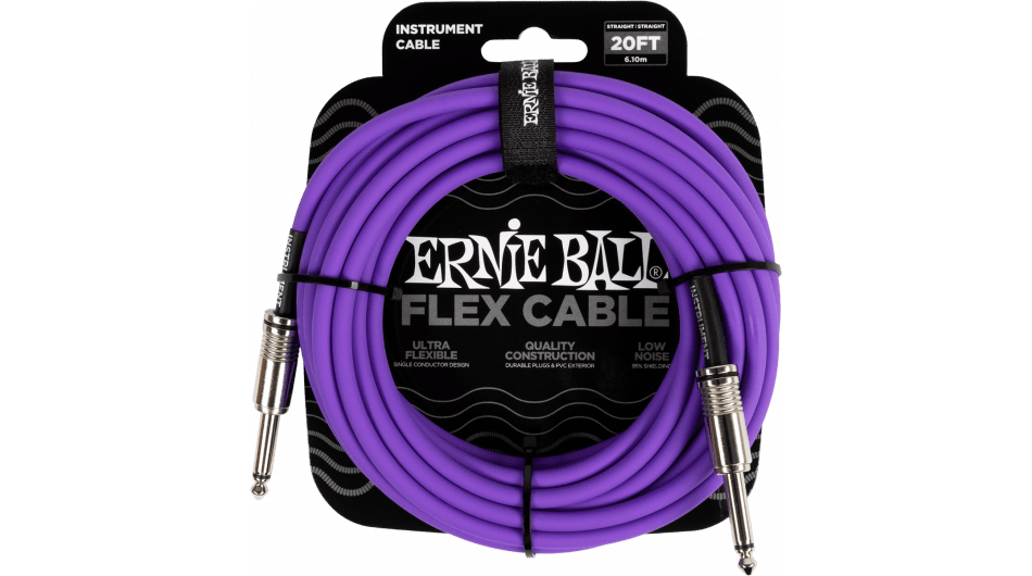 Ernie Ball 6420 Flex Cable 6 meter instrumentkabel violet