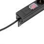 Adam Hall 19" Power Strip 1HE with switch & protection cap