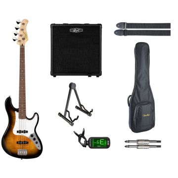 Cort Startersset Elektrische Basgitaar (Sunburst)