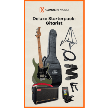 Cort Deluxe Startersset Elektrische Gitaar (Olive Dark Green)