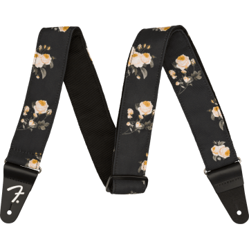 Fender Floral Strap Black, 2" 