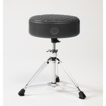 DRUMnBASE Full Grain Leather Drum Throne, Grey