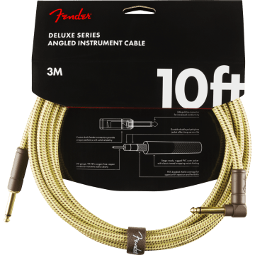 Fender Instrumentkabel Deluxe Tweed, Jack-Jack Haaks, 3m