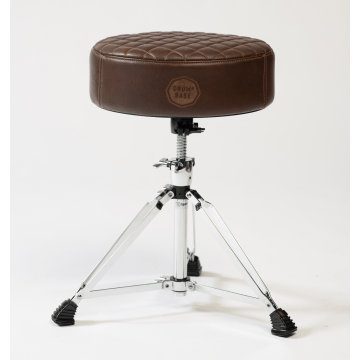 DRUMnBASE Full Grain Leather Drum Throne, Brown