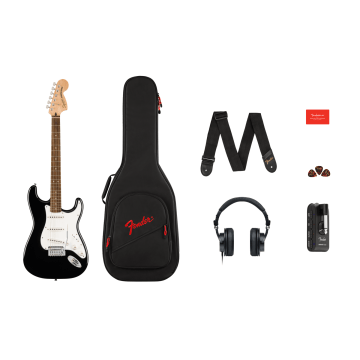 Squier Affinity Stratocaster Black & Mustang Micro Starterpack 