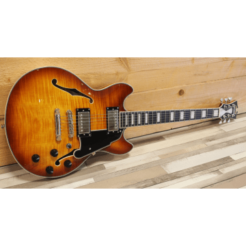D'angelico Premier Mini DC Dark Iced Tea Burst