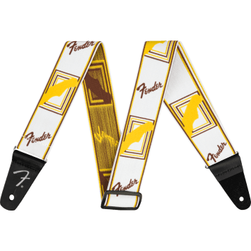 Fender WeighLess Monogram, wit/bruin/geel 2" 