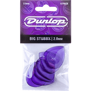 Dunlop 475P2 Big Stubby Plectrum 2.0mm 6-Pack