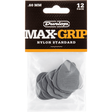 Dunlop 449P060 Max Grip Plectrum 0.60mm 12-Pack