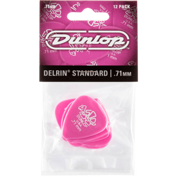 Dunlop 41P71 Delrin Plectrum 0.71mm 12-Pack
