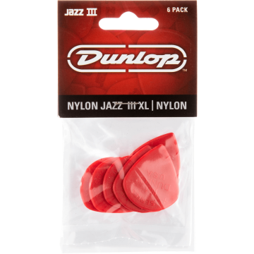 Dunlop 47PXLN Jazz III XL Plectrum 1.38mm Rood 6-Pack