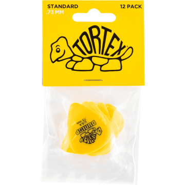 Dunlop Tortex Standard .73 Plectrum 12-Pack geel